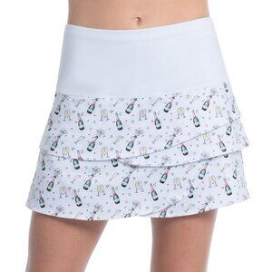 Lucky In Love white skirt Novelty Poppin' Bottles Skirt champagne toast  XL